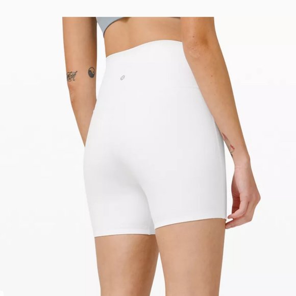NWT lululemon Align HR White Bike Short SIZE 6  8" - Picture 6 of 9